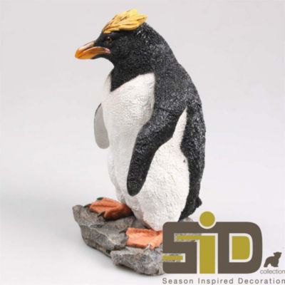 Pingouin huppé en résine Debout - 20.6 x 16.8 x 30 Type: Animaux décoratifs