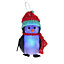 Pingouin lumineux pour sapin de noël LED 10 cm