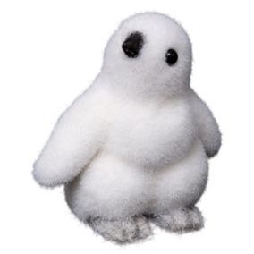 Pingouin Tourné "Manteau" 15cm Blanc