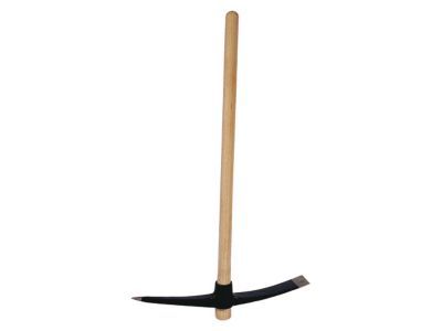 Pioche de terrassier avec manche en bois L.90 cm