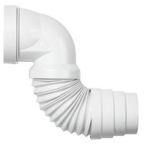 Pipe WC flexible coudée extensible 230 à 390 mm Wirquin