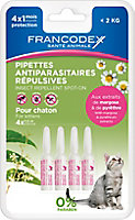 Pipette répulsive insectifuge pour chaton (4 pipettes)