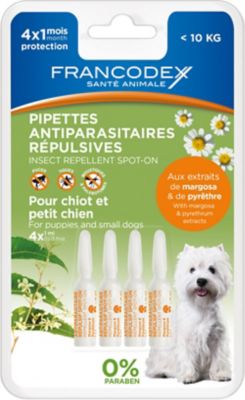 Pipette répulsive pour petit chien Francodex