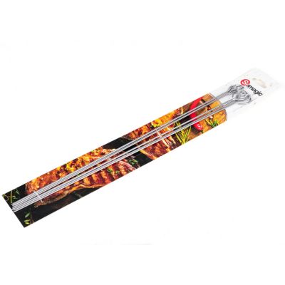Pique à brochettes en acier inoxydable Somagic L.40 x l.0,25 cm vendu par 6 pièces
