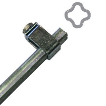 Piquet de terre 1.5 m D.1,5cm acier gris