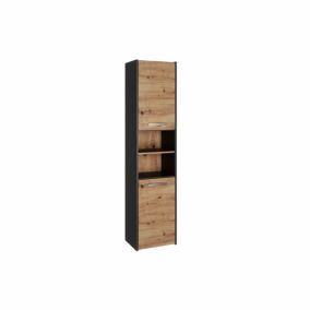 PISA - Armoire de salle de bains style moderne -170x40x30cm - Meuble colonne de rangement SDB