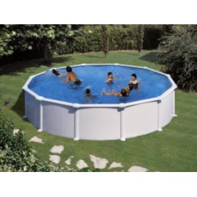 Piscine acier blanc Atlantis ronde 5,70 x 1,32 m - Gré