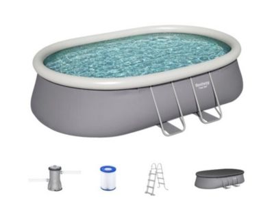 Piscine autoportante ovale BESTWAY Fast Set 549 x 366 x 122 cm + filtration