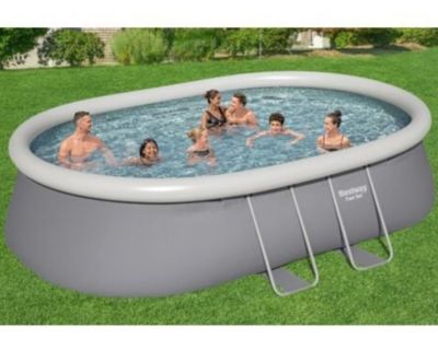 Piscine autoportante ovale BESTWAY Fast Set 549 x 366 x 122 cm + filtration