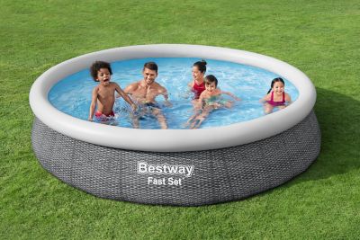 Piscine autoportante ronde effet bois Bestway Fast Set ø3,66 x h.0,76 m