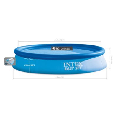 Piscine autoportante ronde Intex Easy Set Ø366 x H76 cm avec filtration