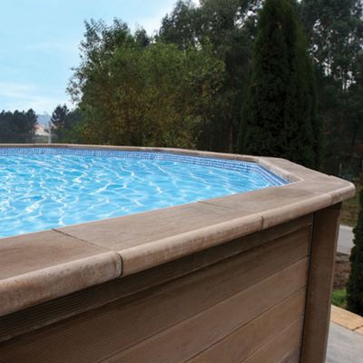 Piscine béton effet bois Naturalis LDD L.4,93 x l.4,72 x h.1,43 m