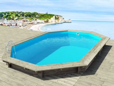 Piscine bois " Brazilia 145 "  5.86 x 3.86 x 1.44 m