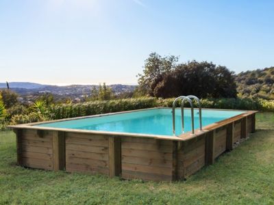 Piscine bois en kit rectangle "Kolanta "  10.20 x 5.20 x 1.44 m