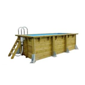 Piscine bois Linéa UrbanPool 4,50 x 2,50 x 1,40 m - Liner beige - Ubbink