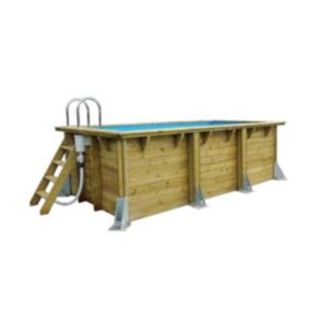 Piscine bois Linéa UrbanPool 4,50 x 2,50 x 1,40 m - Liner bleu - Ubbink