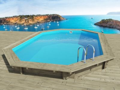 Piscine bois " Miami 145  "  4.86 x 3.36 x 1.45 m