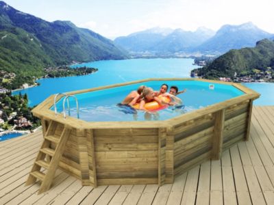 Piscine bois " Miami 145  "  4.86 x 3.36 x 1.45 m