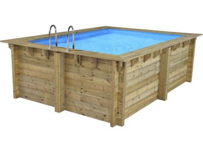 Piscine bois rectangle " Caimans 120  "  4.10 x 3.00 x 1.24  m