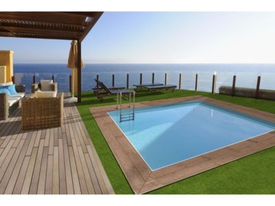 Piscine bois rectangle " Caimans 120  "  4.10 x 3.00 x 1.24  m
