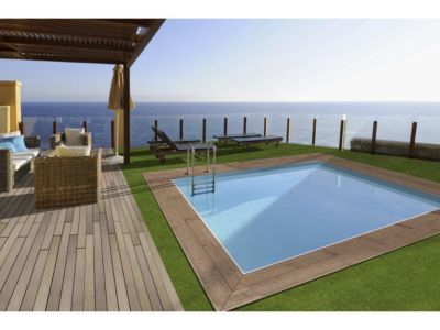 Piscine bois rectangle " Maldives "  3.20 x 3.20 x 1.24 m