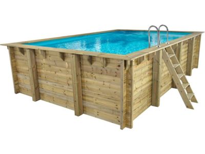 Piscine bois rectangle " Panama 130 " 6.20 x 4.10 x 1.31 m