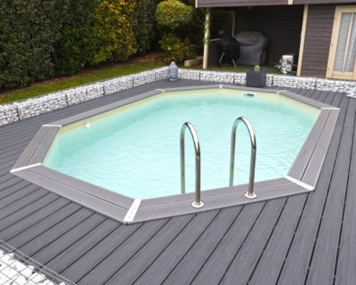 Piscine bois Ubbink Azura      Beige  300X400   H120cm Beige 300X400   H120cm