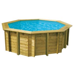 Piscine bois Ubbink SUNWATER All in One 360x120cm octogonale