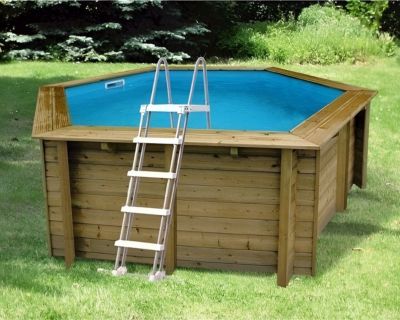 Piscine bois Ubbink Sunwater      Bleu  ALL IN ONE 410   H120 cm Bleu ALL IN ONE 410   H120 cm