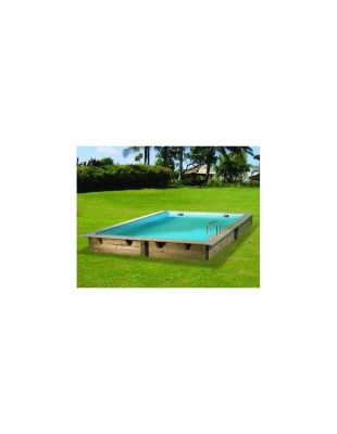 Piscine carré Azura 300 x 300 x 126 cm - Bleu