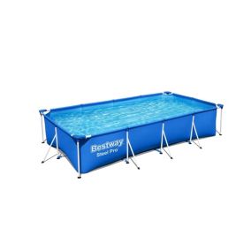 Piscine Carrée Exterieur Sans Pompe 5,7L - Acier Bleu 400 x 211 x 81 cm