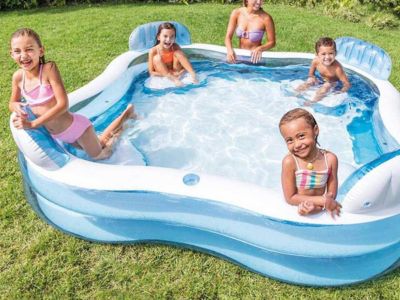 Piscine carrée sièges 229 x 229 cm - Intex