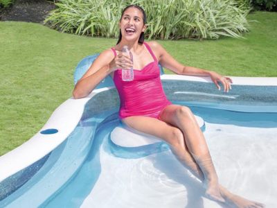 Piscine carrée sièges 229 x 229 cm - Intex