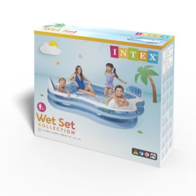 Piscine carrée sièges 229 x 229 cm - Intex