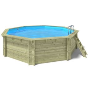 Piscine de jardin en bois - 5,37x5,37  x H.1,31m - avec filtration - BAS754OSP