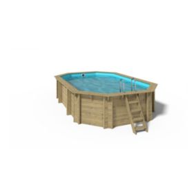 Piscine de jardin en bois - 5,86x3,86  x H.1,32m - avec filtration - BAS7147OSP