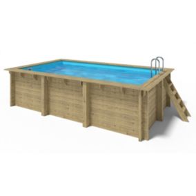 Piscine de jardin en bois - 5x3  x H.1,25m - avec filtration - BAS786OSP