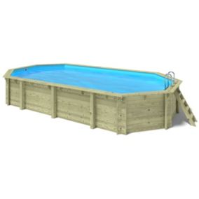 Piscine de jardin en bois - 8,57x4,57  x H.1,31m - avec filtration - BAS46OSP