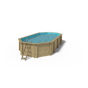 Piscine de jardin en bois - 8,57x4,57  x H.1,45m - avec filtration - BAS750OSP