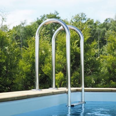Piscine en bois Nemo 7.3x3.97 - H.1.45 m fixations à sceller - BAS7305OSPI+SZA