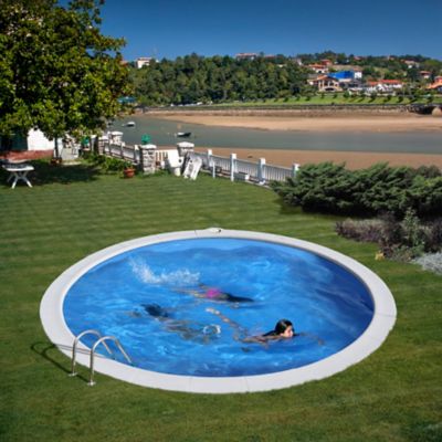 Piscine enterrée acier blanc Gré Madagascar Ø4,20 x h.1,50 m