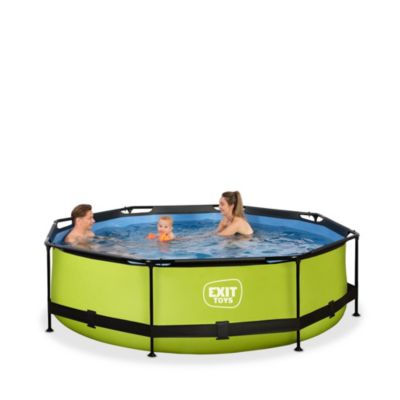 Piscine EXIT Lime D300x76cm avec pompe filtrante vert