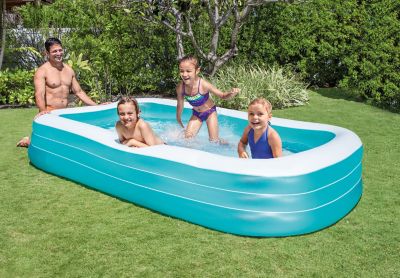 Piscine gonflable enfant Intex rectangulaire givrée 3,05 x 1,83 m x 0,56 m