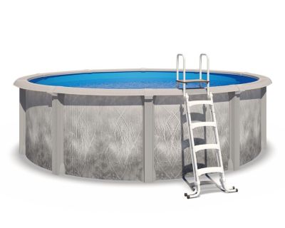 Piscine hors sol acier et résine ronde Diamètre 4,55 x 1,32 m gris dégradé LIBERTY