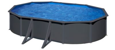 Piscine hors sol acier ovale 5.27 x H 1.22 m Gré KIT500GYD avec pompe