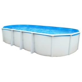 Piscine hors-sol acier Toi IBIZA ovale 915X457X132cm filtre à sable