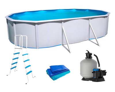 Piscine hors-sol acier Toi MAGNUM ovale 640x366x132cm filtre à sable 6m3-h