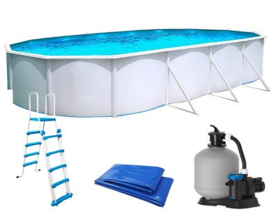 Piscine hors-sol acier Toi MAGNUM ovale 900x457x132cm filtre à sable 8.5m3-h