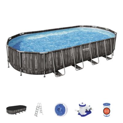 piscine hors sol bestway power steel decor bois 7 32 x 3 66 m castorama