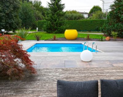 Piscine hors sol bois Ubbink Fidji rectangulaire 3 x 3 x H 1.26 m avec pompe